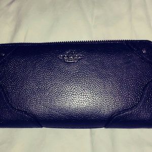 Coach Mickie Accordion Zip Wallet Gunmetal